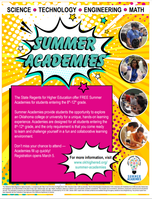 Summer Academies Flyer