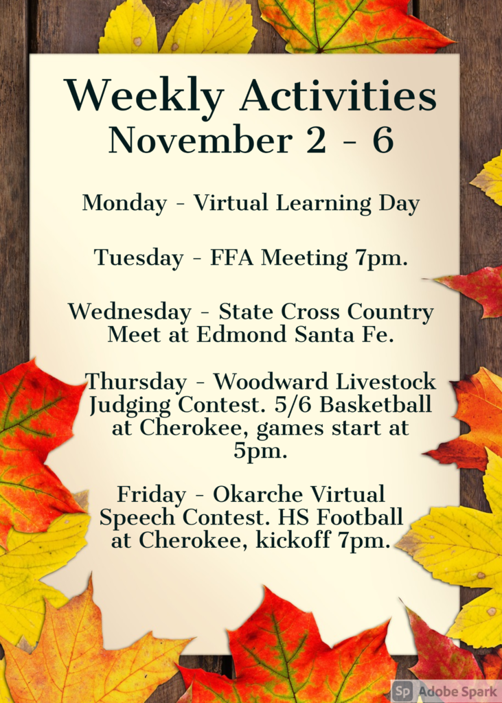 Weekly Announcements 11/2