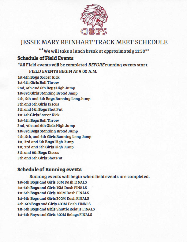 JMR Schedule