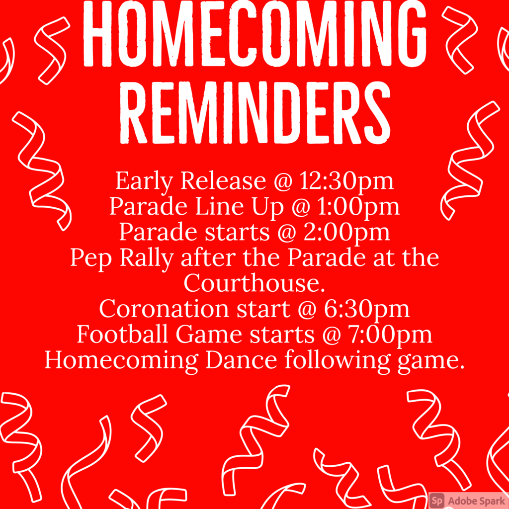 Homecoming Reminders!