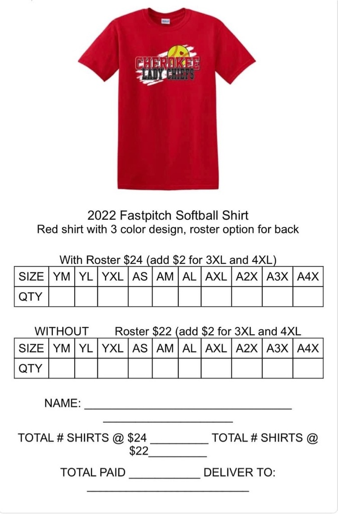 fast pitch shirt order form