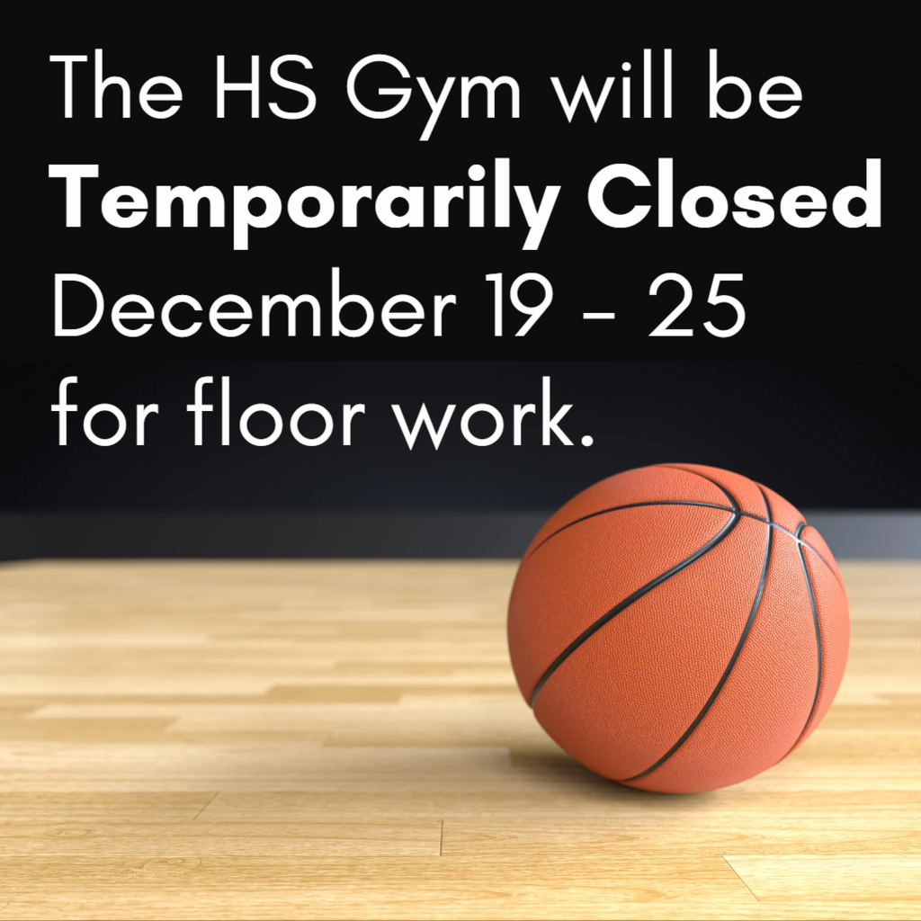 Gym Closed Dec 19-25