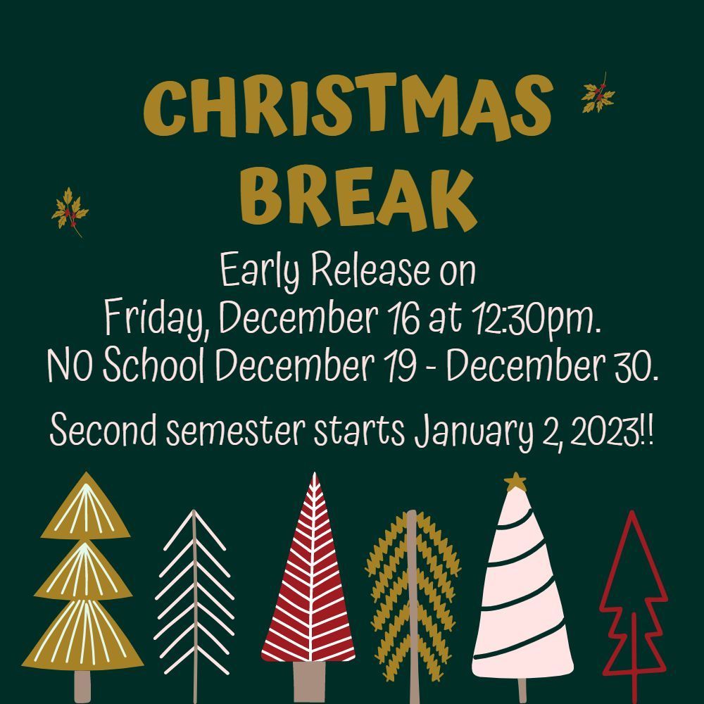 Christmas Break Dec 19-30
